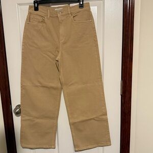 LOFT High Rise Wide Leg Khaki Jean Size 2 / 26 NWT